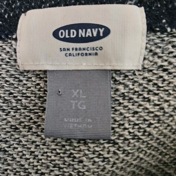 Old Navy Aztec Print Knit Pullover Top Blue Beige Size XL Cotton Blend Soft L/S - Picture 7 of 7